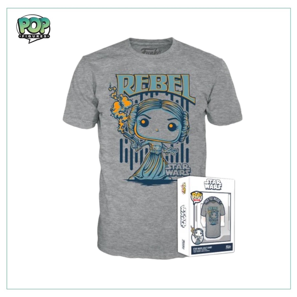 Boxed Tee – Leia Rebel Funko T-shirt – Star Wars – Small