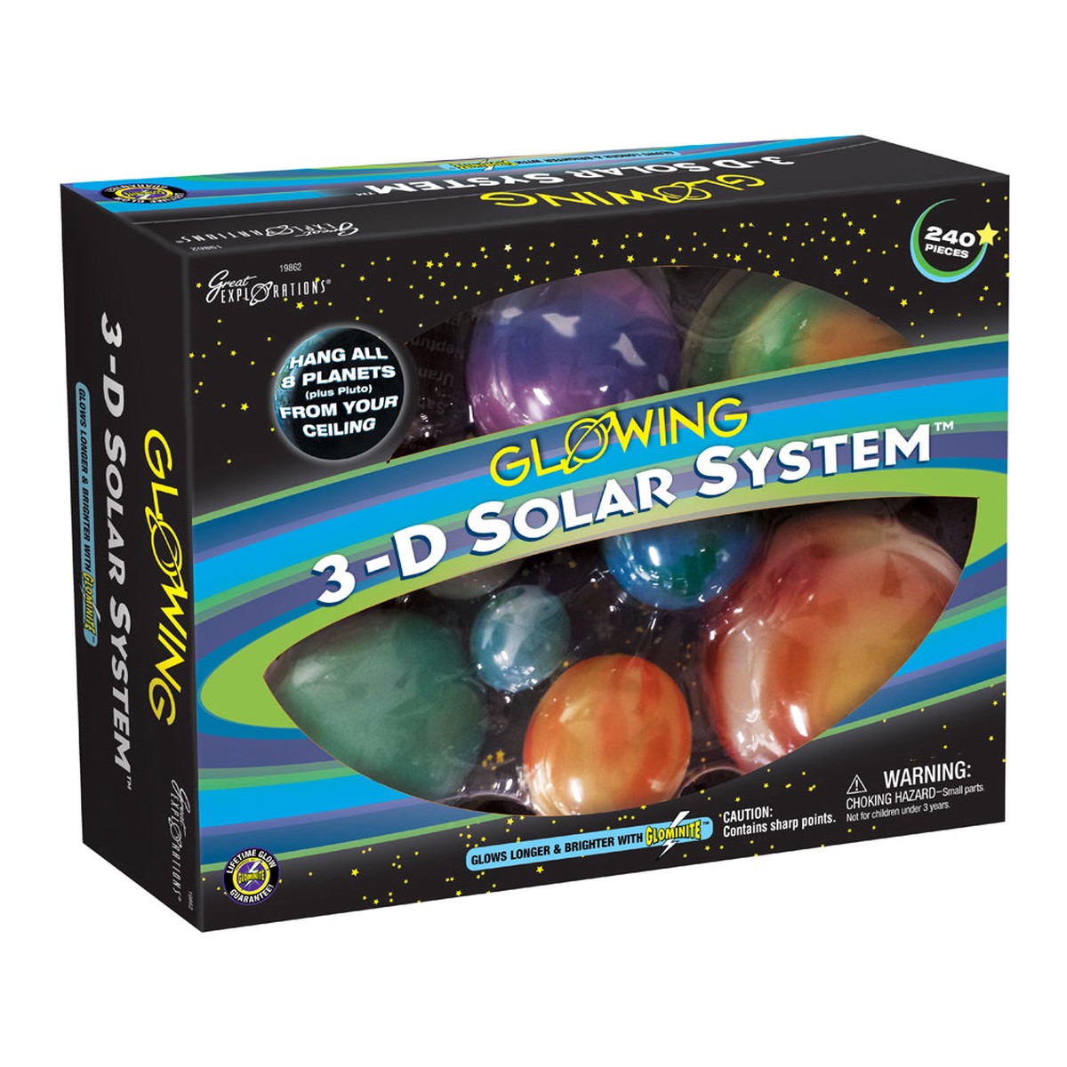 Great Explorations Stellar Glow-in-the-Dark 3-D Solar System Kit