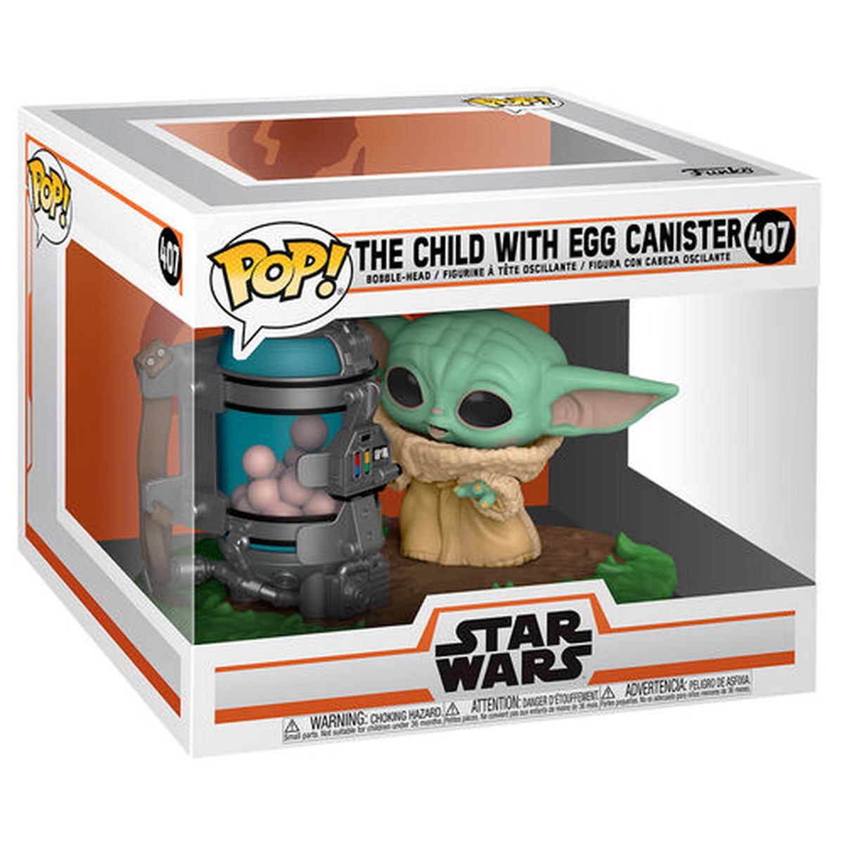POP figure Star Wars The Mandalorian Child with Canister