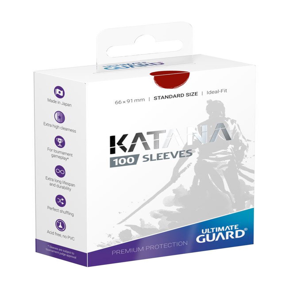 Ultimate Guard Katana Sleeves Standard Size (100) – Red