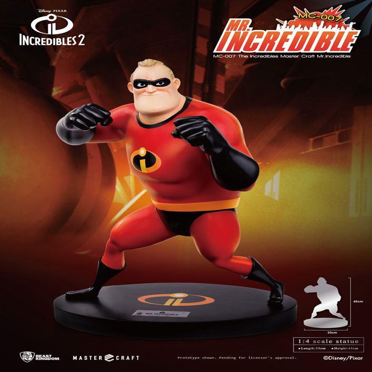BEAST KINGDOM TOYS Statue – Disney, The Incredibles – Mr. Incredible (45cm)