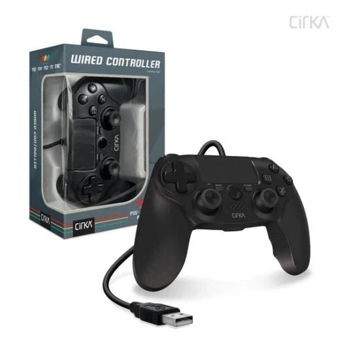 Cirka NuForce Wired Controller (Black) – PlayStation 4, PC, Mac – Hyperkin (M07527-BK) – New