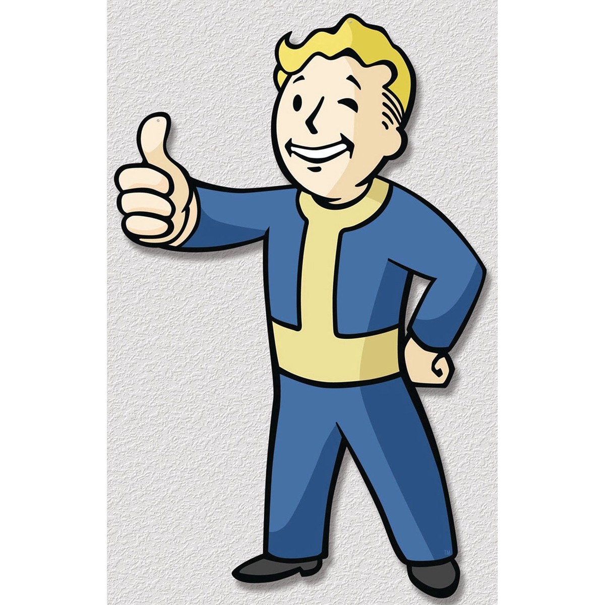 Fallout Vault Boy Die-Cut Metal Sign – Fanwraps – Previews Exclusive! – New