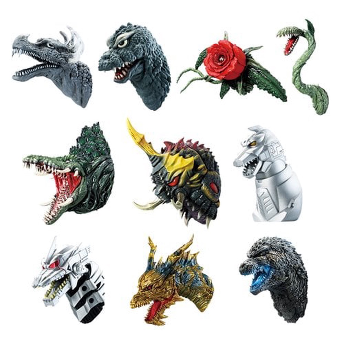 Godzilla 70th Anniversary Monster Head Magnet Blind Box – Bandai Spirits – Ichibansho Zakka – New