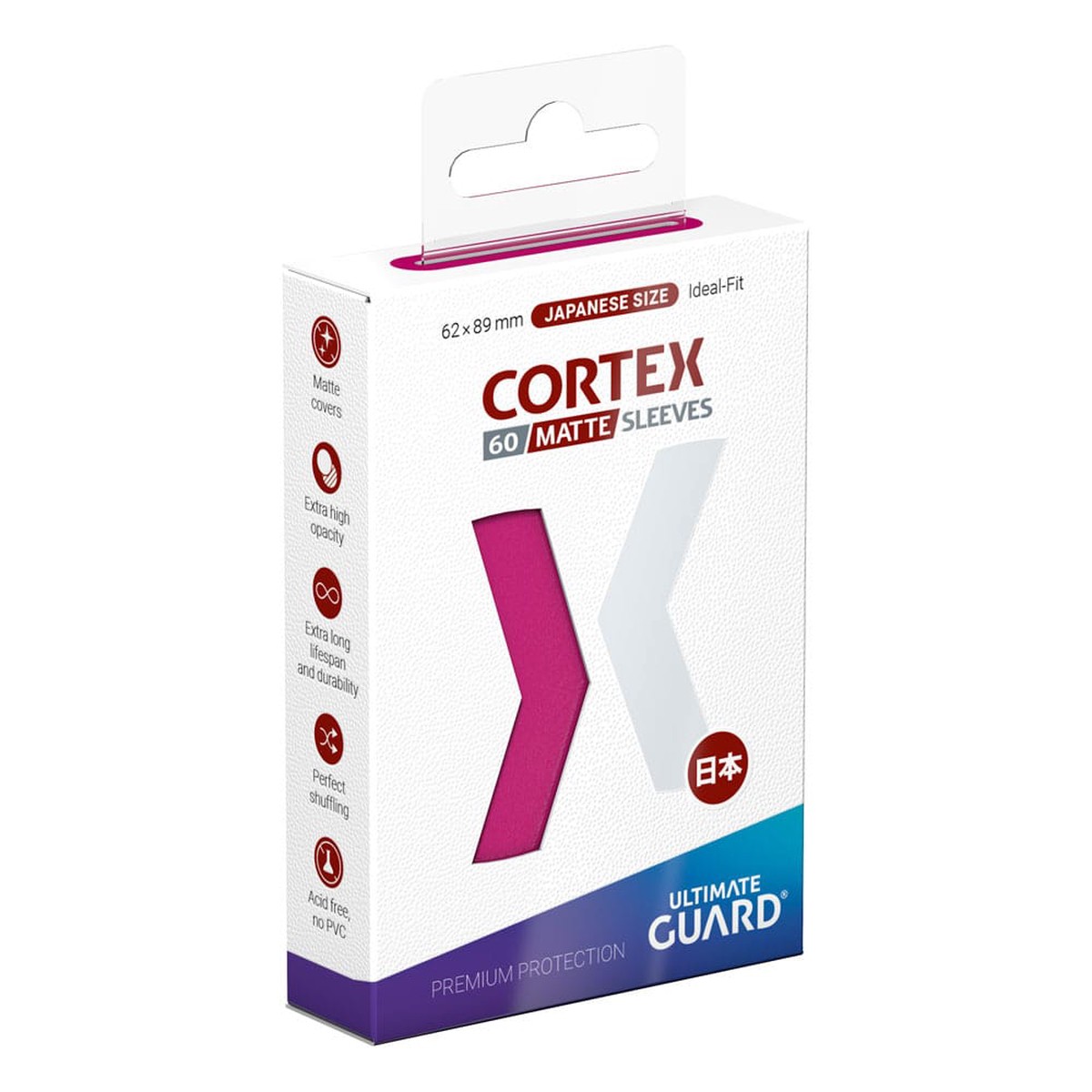 Ultimate Guard Cortex Sleeves Matte Japanese Size (60) – Pink