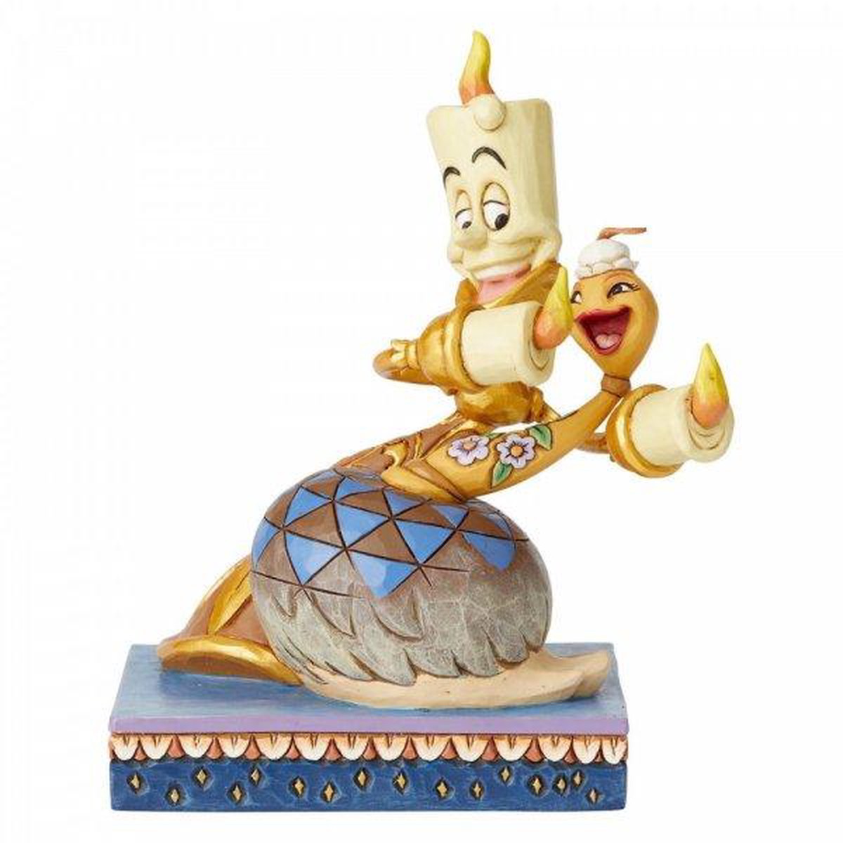 DISNEY TRADITIONS Figure – Beauty & The Beast – Lumiere & Plumette “Romance by Candlelight” (14cm)