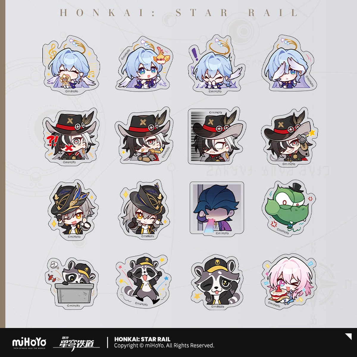 Honkai: Star Rail – Pom-Pom Gallery Cute Sticker Pack miHoYo – Then Wake to Weep