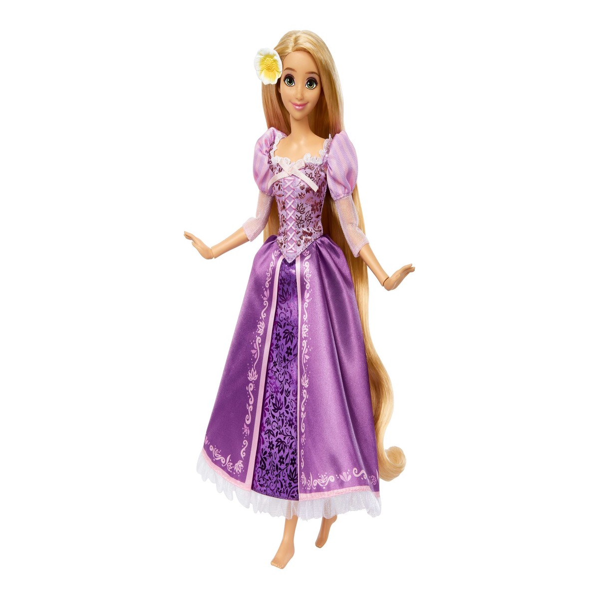 Disney Princess Rapunzel 13-Inch Sparkling Fashion Doll with Removable Dress & Hair Accessory