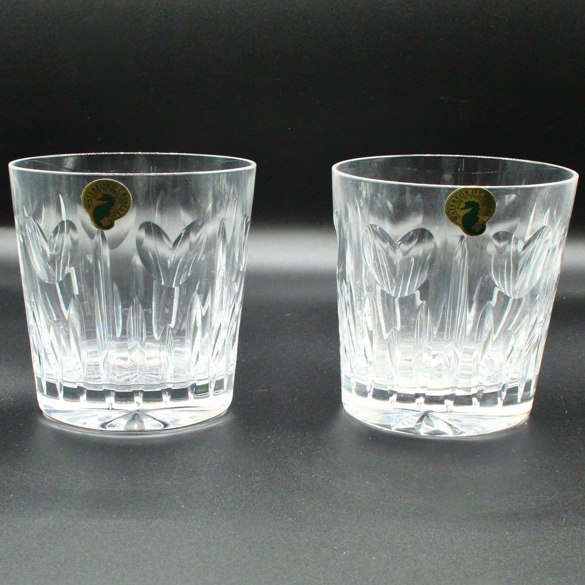 Waterford Crystal: Millennium Double Old Fashioned Pair, 4.4″ – Like New