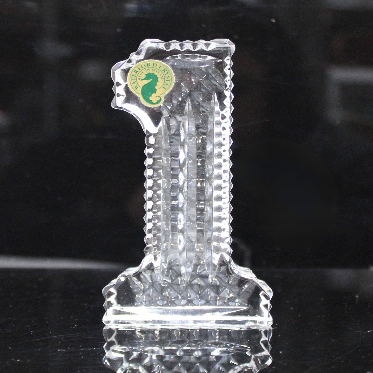 Waterford Crystal: Number 1 – Paperweight, 5″ – Like New