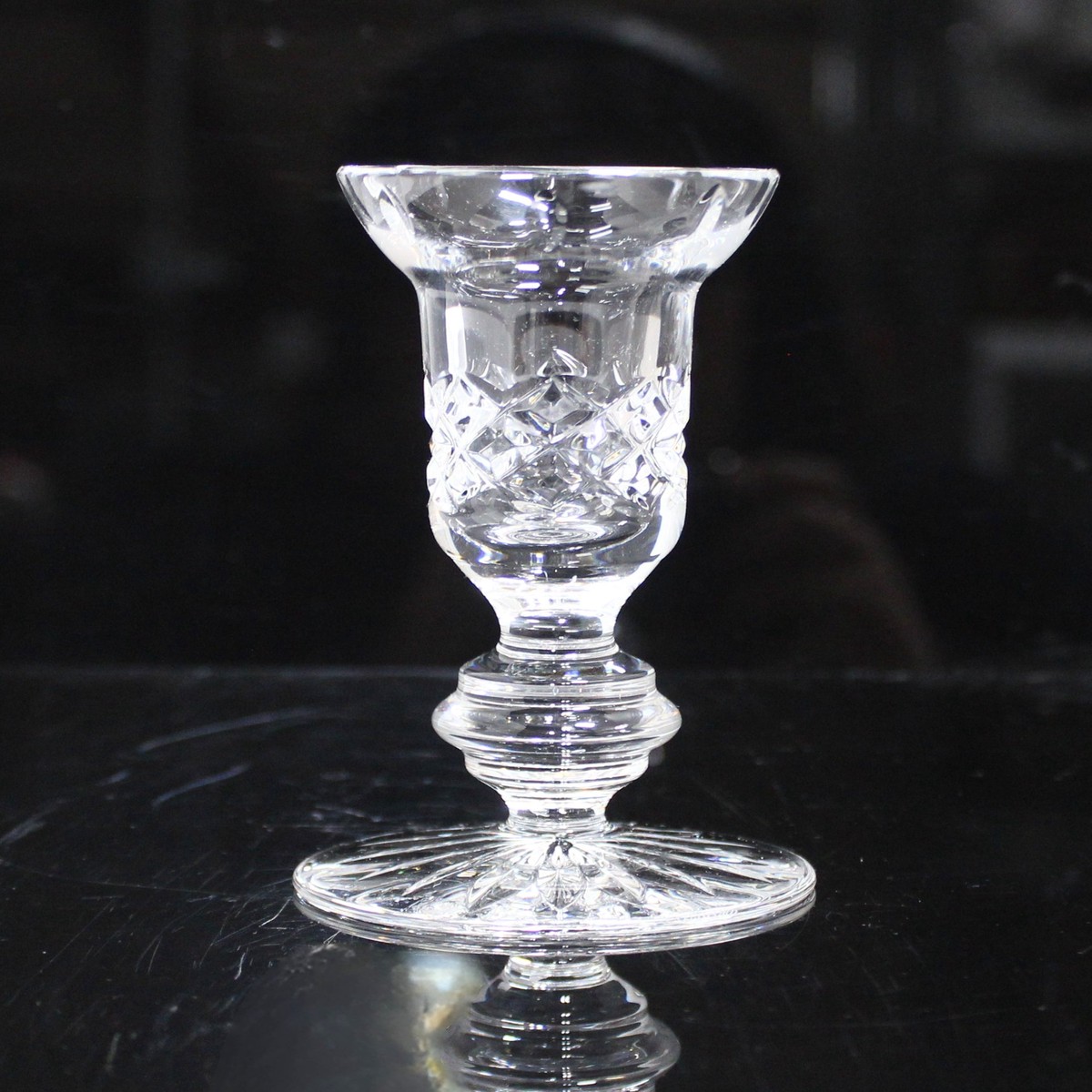 Waterford Crystal: Single Light Candlestick, 4.3″ – Like New