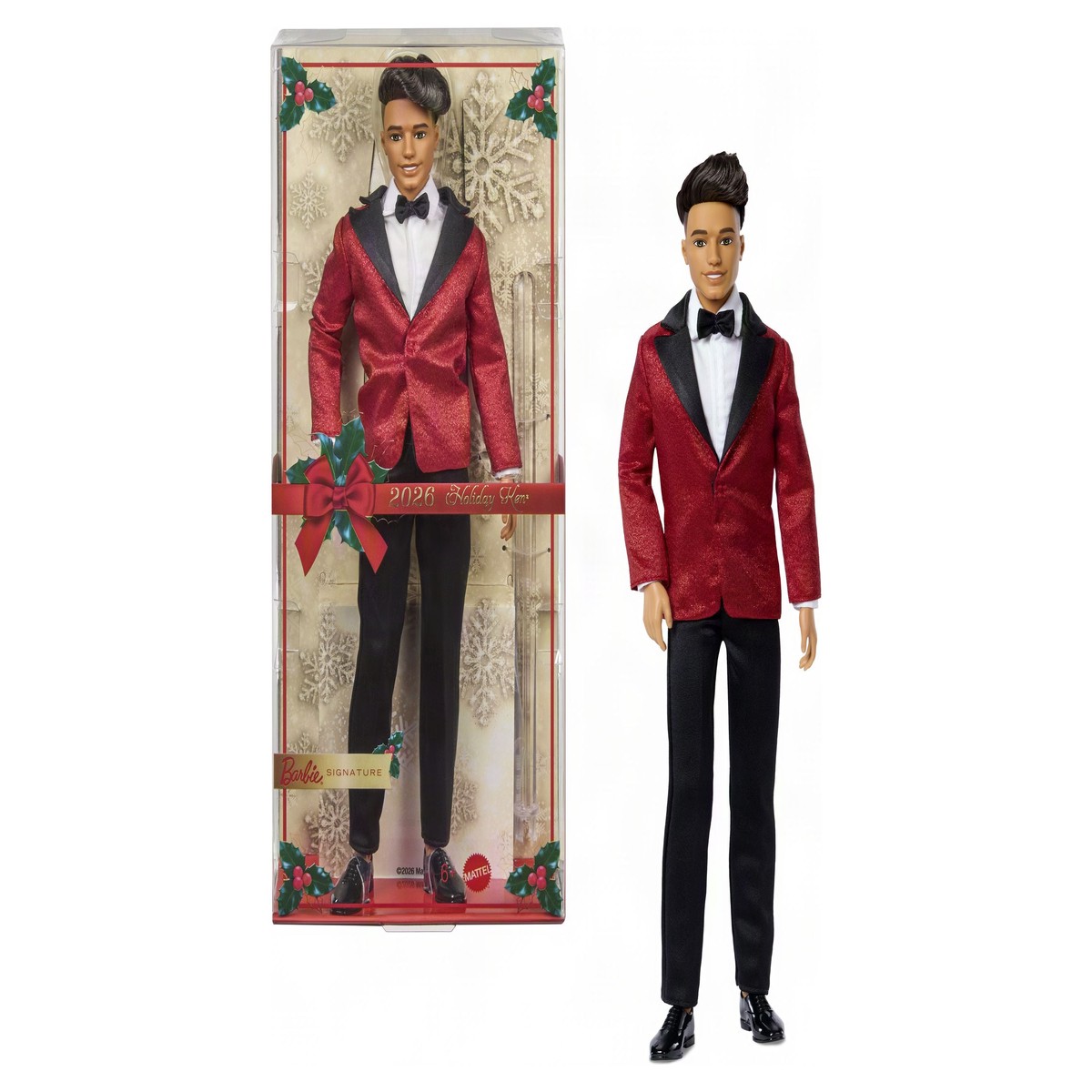 Barbie 2026 Holiday Ken 13-Inch Collectible Fashion Doll With Black Hair