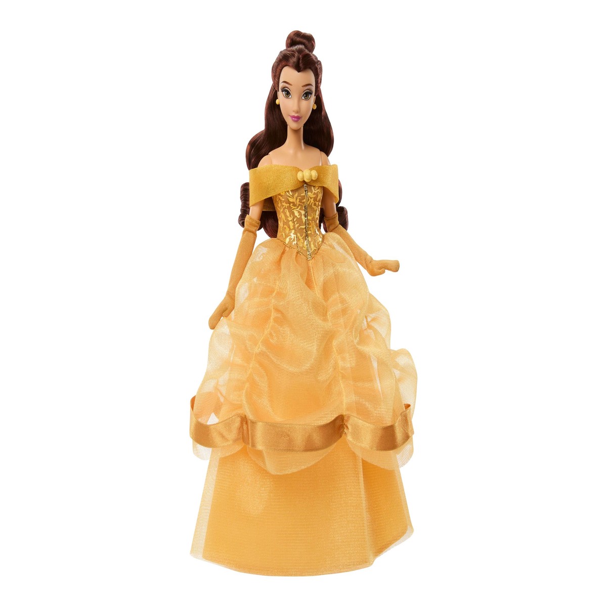 Disney Princess Belle Fashion Doll With Removable Dress & Accessories