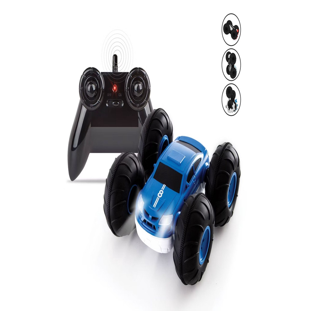 Sharper Image Flip Stunt Rally 2-in-1 Remote Control Stunt Vehicle With LED Lights