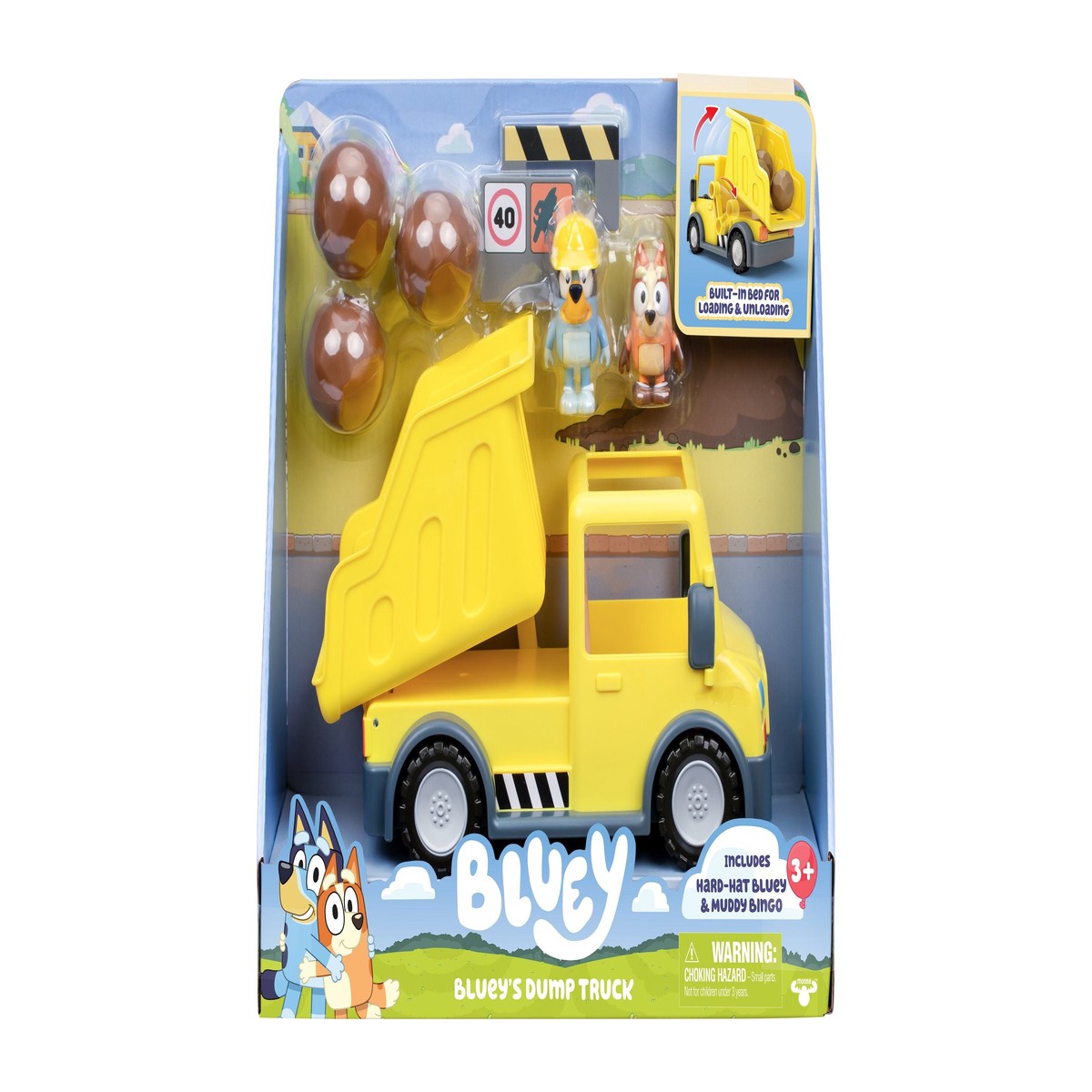Bluey Dump Truck Playset with Bingo and Bluey Figures