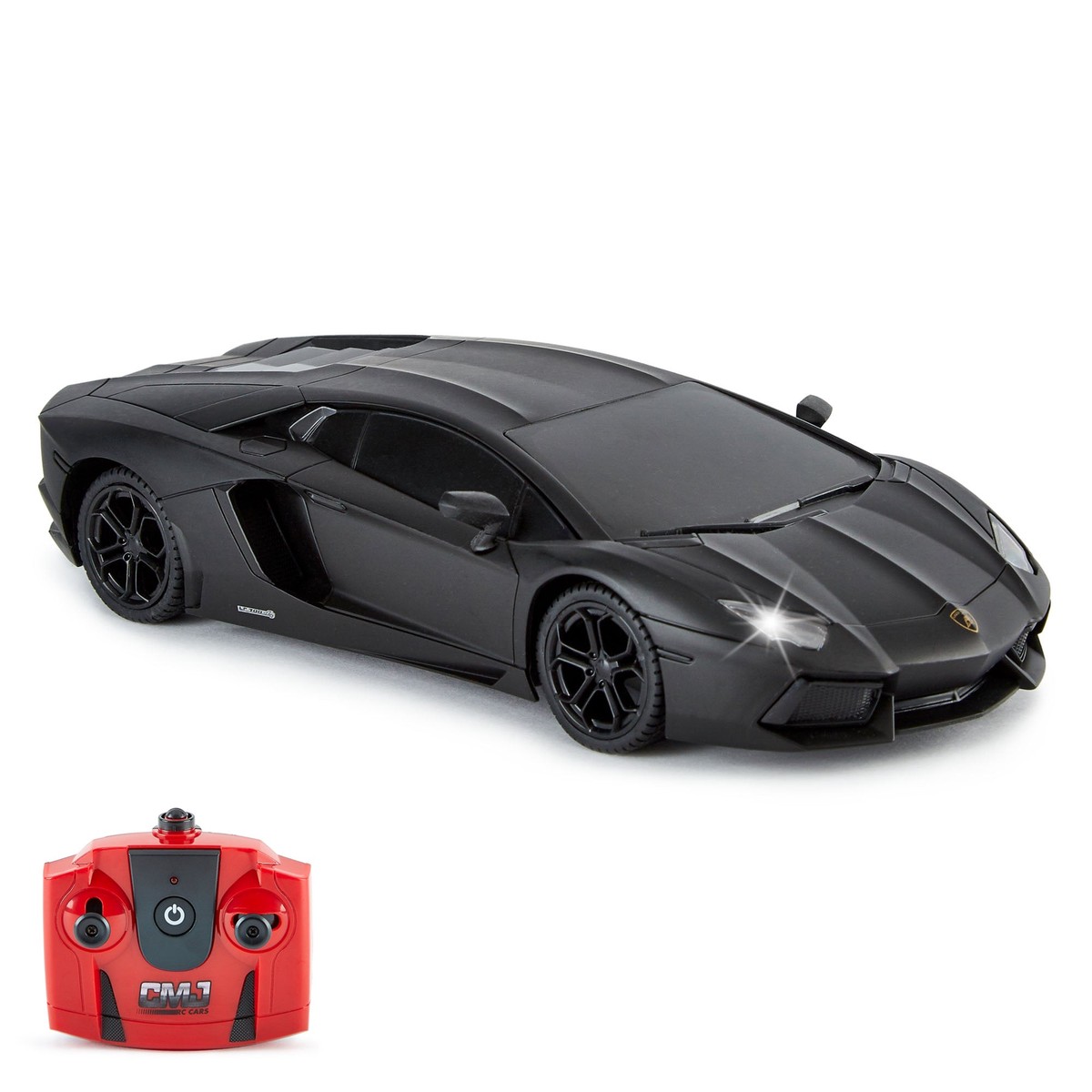 CMJ RC Cars: Lamborghini Aventador LP700-4 – Black – 1:24 Scale, 2.4GHz, LED Headlights