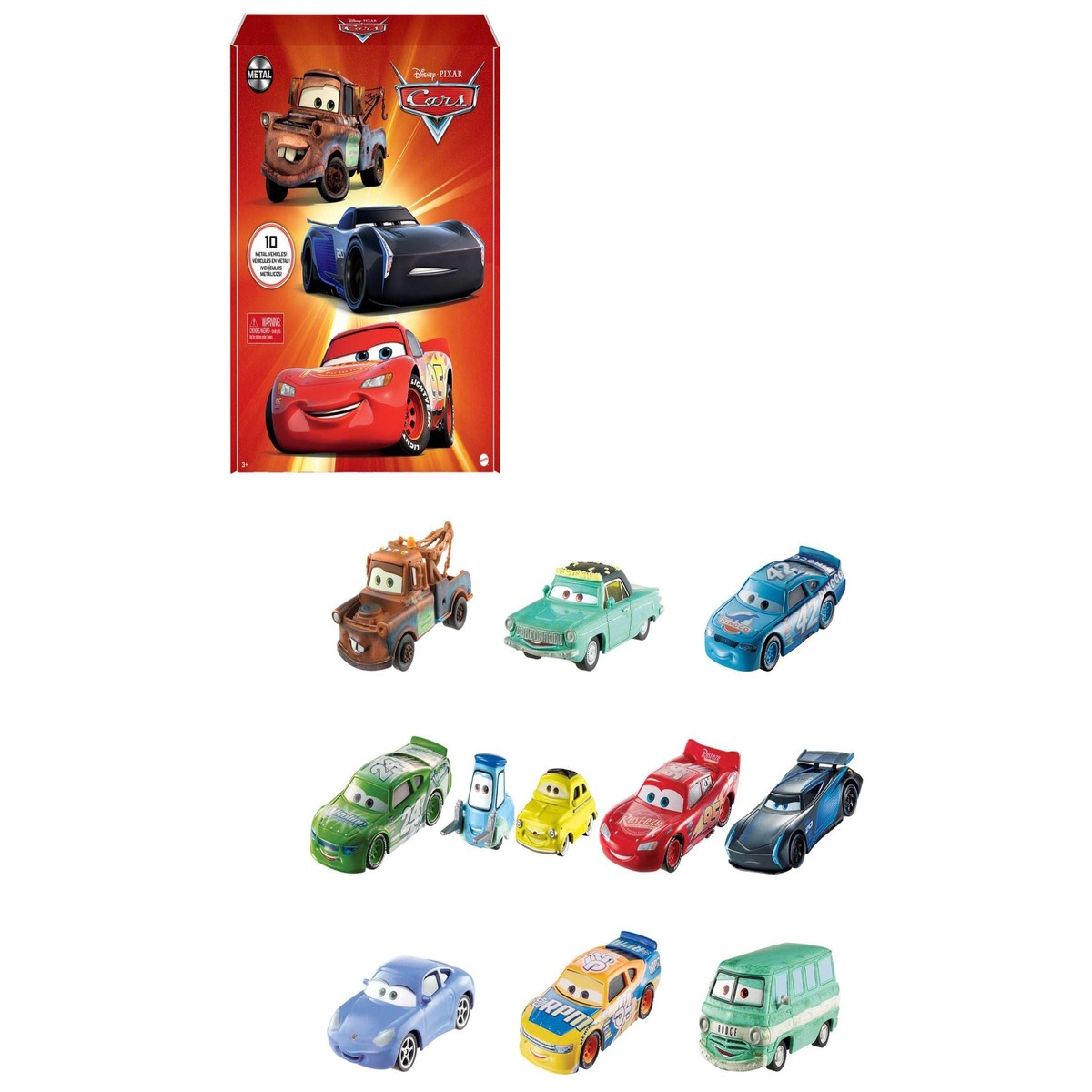 Disney Pixar Cars Mini Racers Die-Cast Vehicle 10-Pack