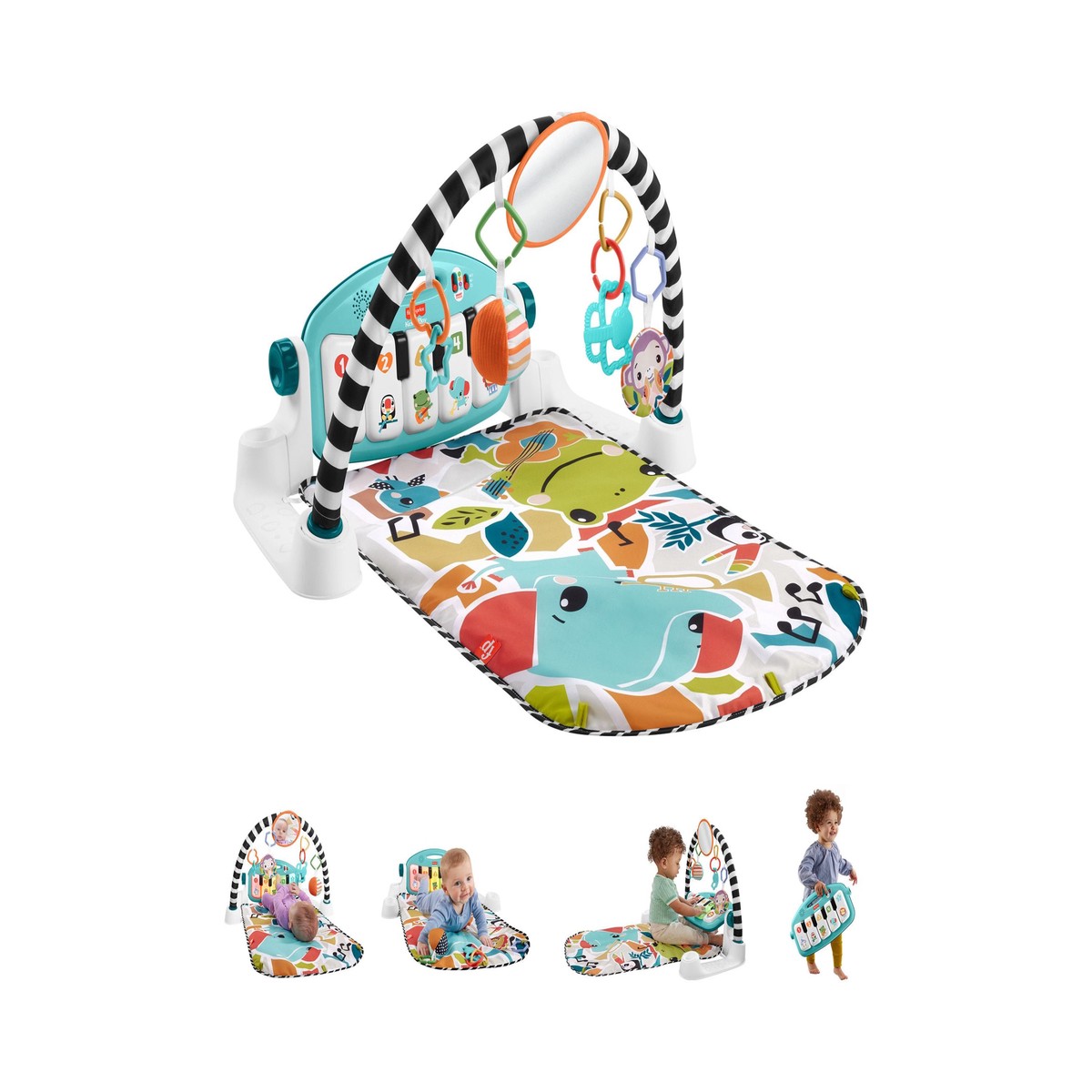 Fisher-Price Glow and Grow Kick Play Piano Gym Interactive Baby Playmat