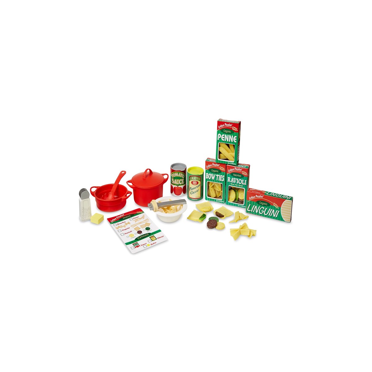 Melissa & Doug Prepare & Serve Pasta Play Set – 55 Pieces