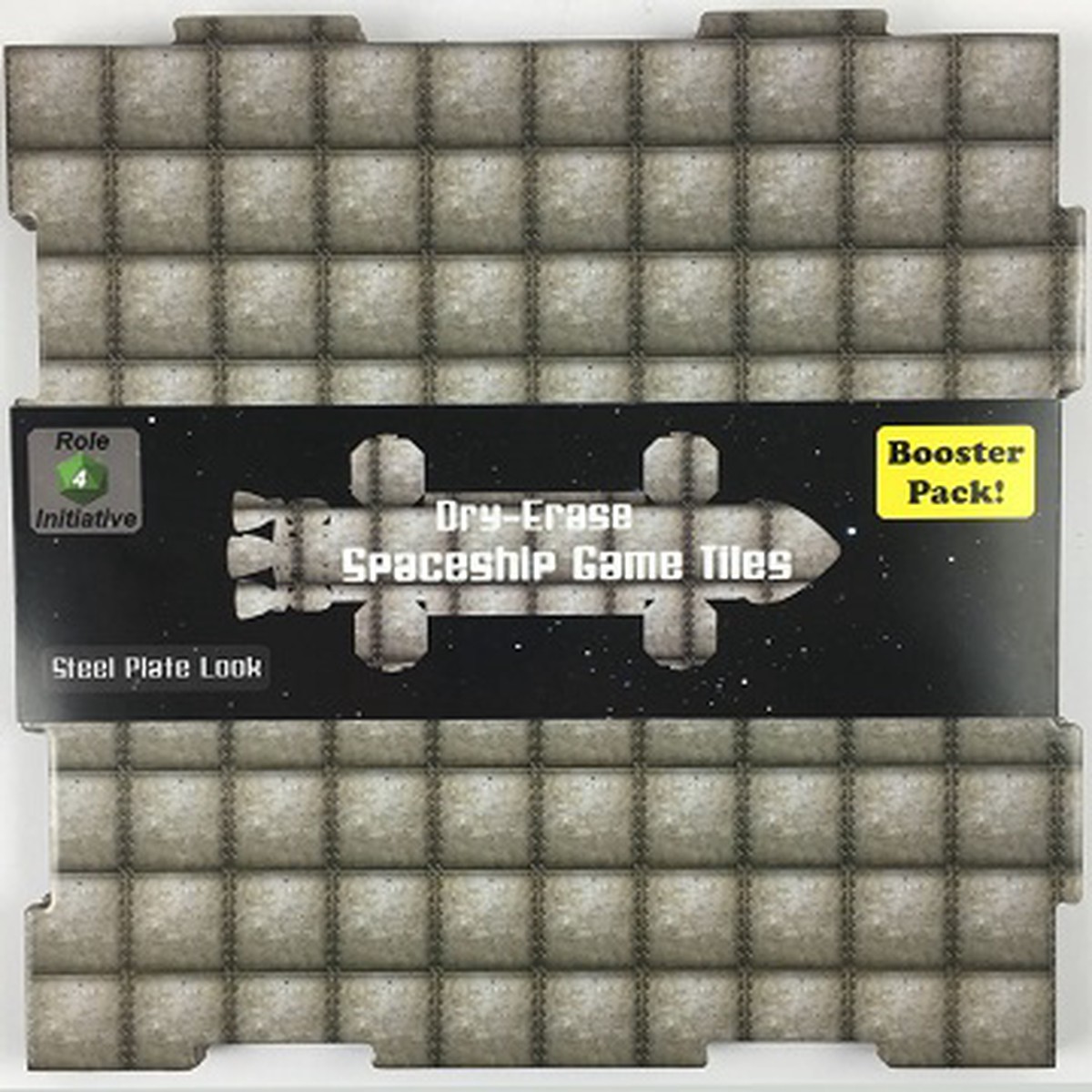 Roll 4 Initiative Dry Erase Dungeon Tile Booster Pack  Steel Plate Spaceship