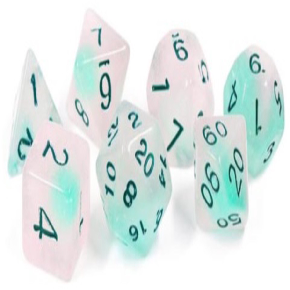 Sirius Dice Glow-In-The-Dark Frosted Glowworm 7-Die Set