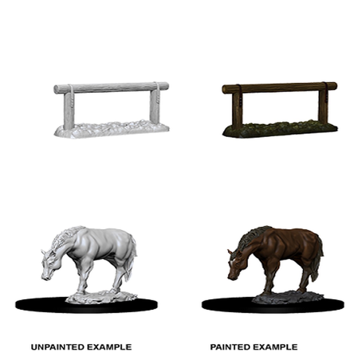 Wizkids Unpainted Minis: WV10 Horse & Hitch