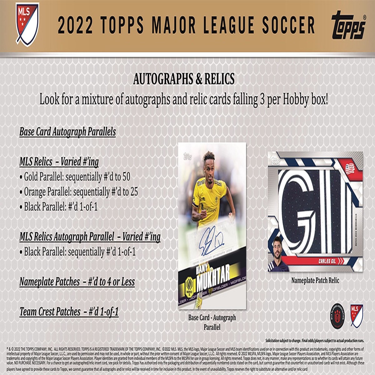 2022 Topps MLS Soccer Hobby Box