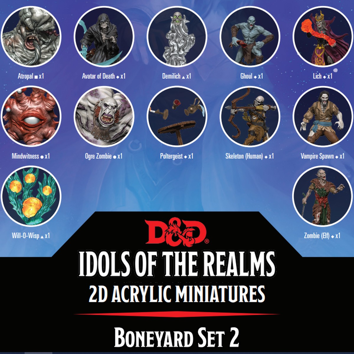 D&D Idols 2D Minis Boneyard Set 2