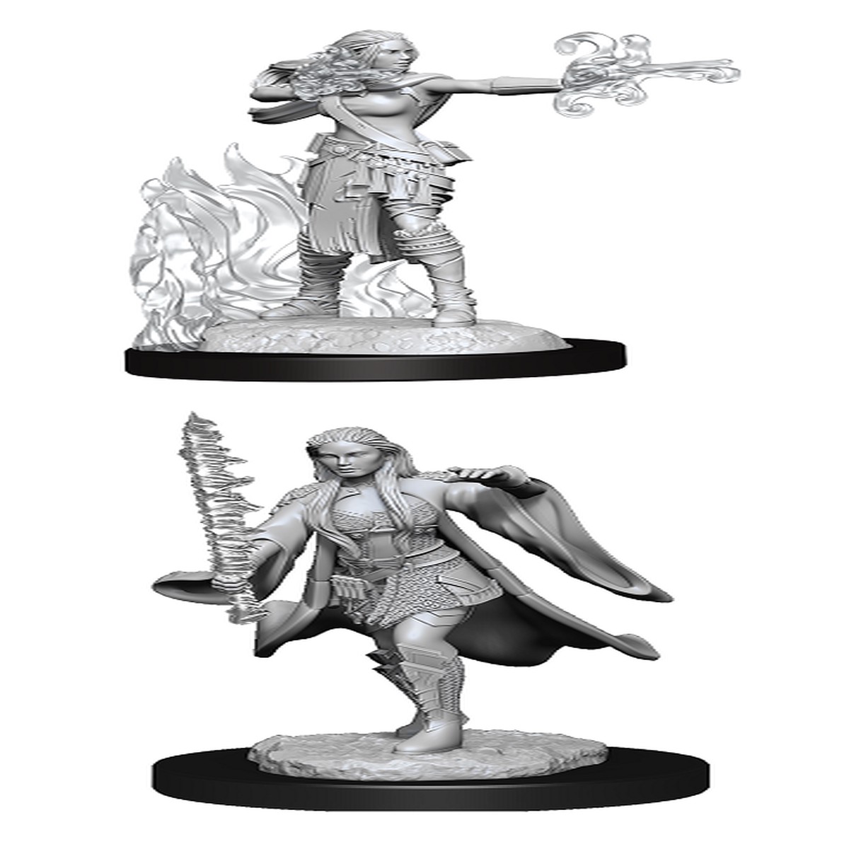 D&D Unpainted Minis: Warlock/Sorcerer Female