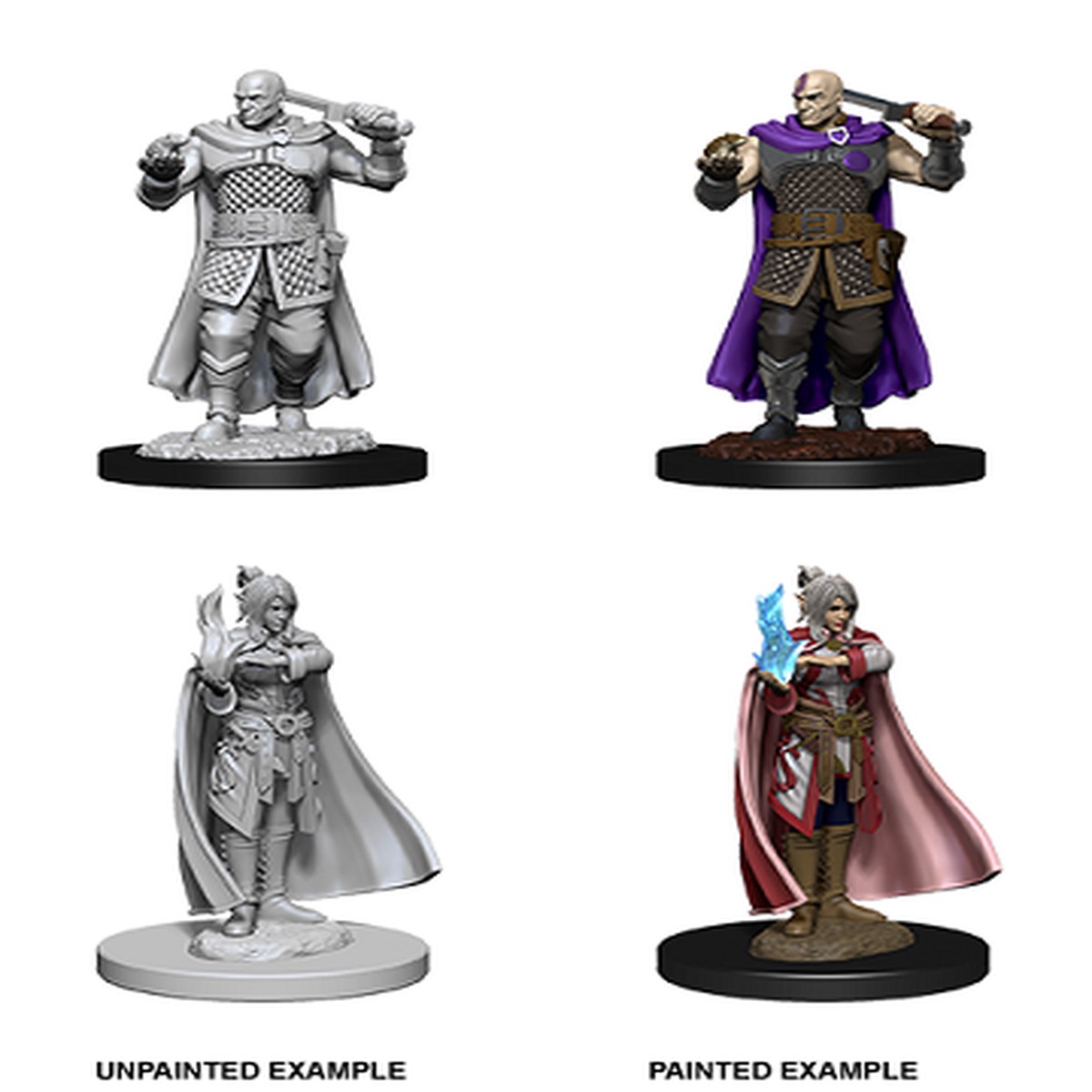 D&D Unpainted Minis: Human Ranger and Moon Elf Sorcerer
