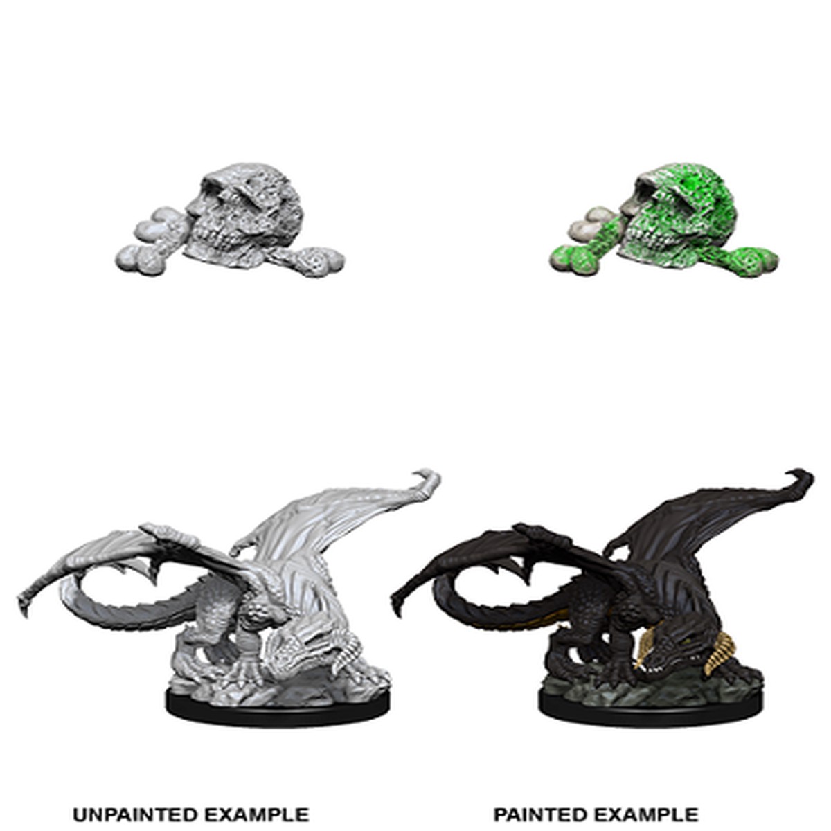 D&D Unpainted Minis WV10 Black Dragon Wyrmling