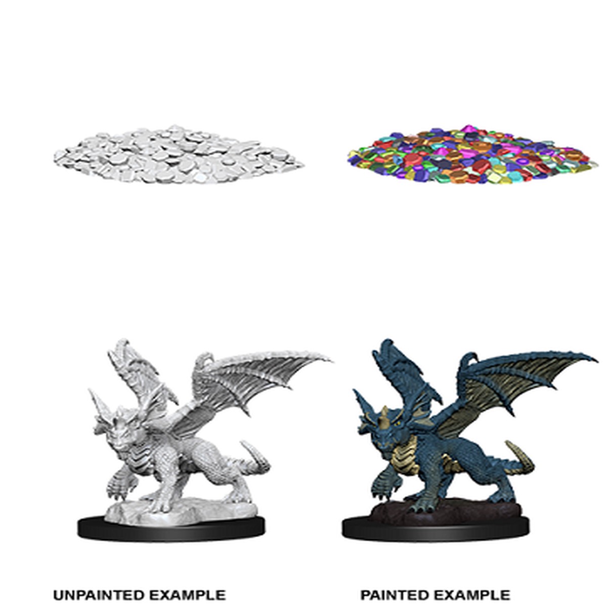 D&D Unpainted Minis WV10 Blue Dragon Wyrmling