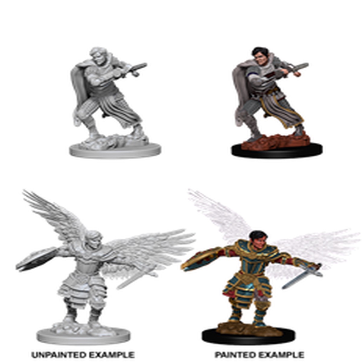 D&D Unpainted Minis: Male Aasimar Fighter