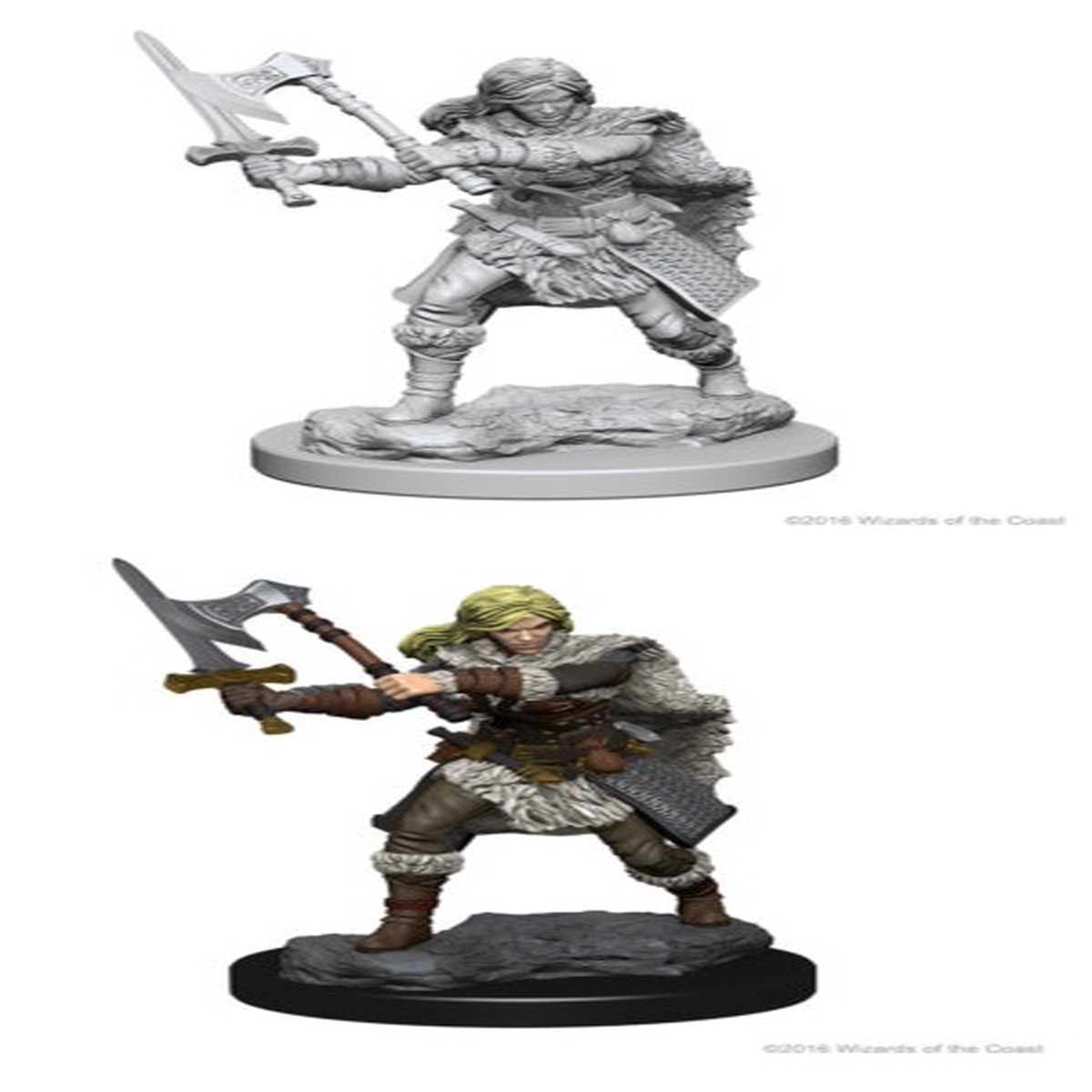 D&D Unpainted Minis: Human Female Barbarian